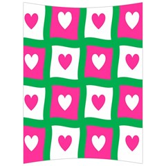 Pink Hearts Valentine Love Checks Back Support Cushion by Nexatart