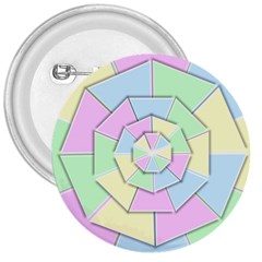 Color Wheel 3d Pastels Pale Pink 3  Buttons by Nexatart