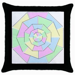 Color Wheel 3d Pastels Pale Pink Throw Pillow Case (black) by Nexatart