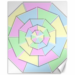 Color Wheel 3d Pastels Pale Pink Canvas 16  X 20   by Nexatart