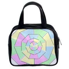 Color Wheel 3d Pastels Pale Pink Classic Handbags (2 Sides) by Nexatart