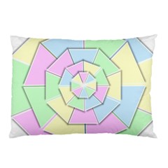 Color Wheel 3d Pastels Pale Pink Pillow Case by Nexatart