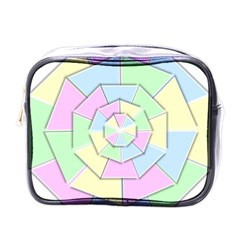 Color Wheel 3d Pastels Pale Pink Mini Toiletries Bags by Nexatart