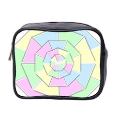 Color Wheel 3d Pastels Pale Pink Mini Toiletries Bag 2-side by Nexatart