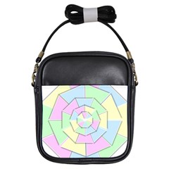 Color Wheel 3d Pastels Pale Pink Girls Sling Bags by Nexatart