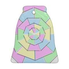 Color Wheel 3d Pastels Pale Pink Bell Ornament (two Sides) by Nexatart