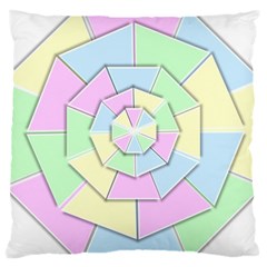 Color Wheel 3d Pastels Pale Pink Large Cushion Case (two Sides) by Nexatart