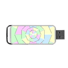 Color Wheel 3d Pastels Pale Pink Portable Usb Flash (two Sides) by Nexatart