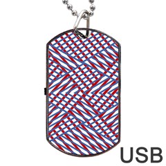 Abstract Chaos Confusion Dog Tag Usb Flash (two Sides) by Nexatart