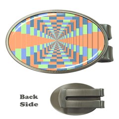 Fabric 3d Color Blocking Depth Money Clips (oval)  by Nexatart