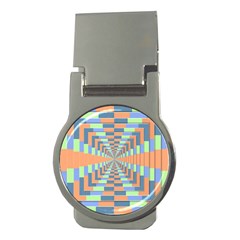 Fabric 3d Color Blocking Depth Money Clips (round)  by Nexatart