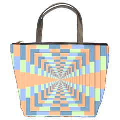 Fabric 3d Color Blocking Depth Bucket Bags by Nexatart