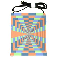 Fabric 3d Color Blocking Depth Shoulder Sling Bags by Nexatart