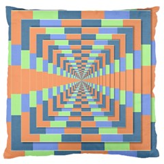 Fabric 3d Color Blocking Depth Large Cushion Case (two Sides) by Nexatart