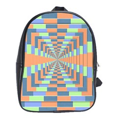 Fabric 3d Color Blocking Depth School Bag (xl) by Nexatart