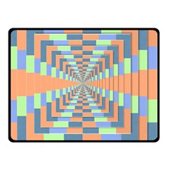 Fabric 3d Color Blocking Depth Double Sided Fleece Blanket (small)  by Nexatart