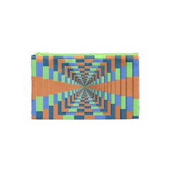 Fabric 3d Color Blocking Depth Cosmetic Bag (xs) by Nexatart