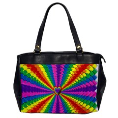 Rainbow Hearts 3d Depth Radiating Office Handbags