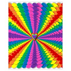 Rainbow Hearts 3d Depth Radiating Drawstring Bag (small) by Nexatart