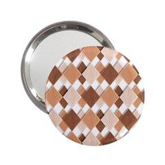 Fabric Texture Geometric 2.25  Handbag Mirrors