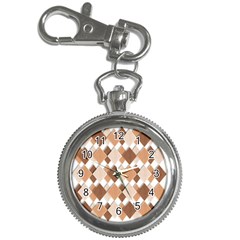 Fabric Texture Geometric Key Chain Watches