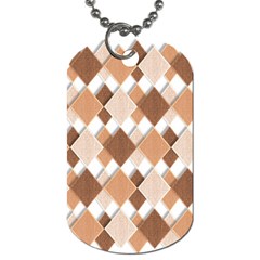 Fabric Texture Geometric Dog Tag (One Side)