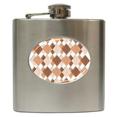 Fabric Texture Geometric Hip Flask (6 Oz) by Nexatart