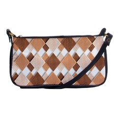 Fabric Texture Geometric Shoulder Clutch Bags by Nexatart