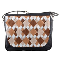 Fabric Texture Geometric Messenger Bags