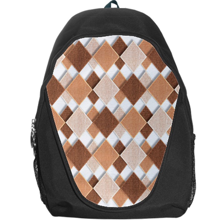 Fabric Texture Geometric Backpack Bag