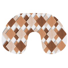 Fabric Texture Geometric Travel Neck Pillows by Nexatart