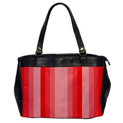 Red Monochrome Vertical Stripes Office Handbags