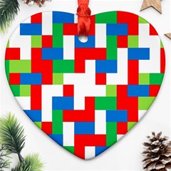 Geometric Maze Chaos Dynamic Ornament (heart) by Nexatart