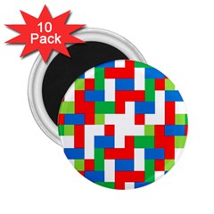 Geometric Maze Chaos Dynamic 2 25  Magnets (10 Pack)  by Nexatart