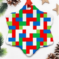 Geometric Maze Chaos Dynamic Ornament (snowflake) by Nexatart