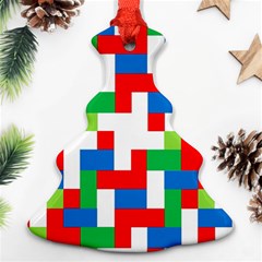 Geometric Maze Chaos Dynamic Ornament (christmas Tree)  by Nexatart