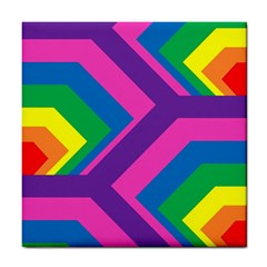 Geometric Rainbow Spectrum Colors Tile Coasters by Nexatart