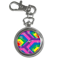 Geometric Rainbow Spectrum Colors Key Chain Watches by Nexatart