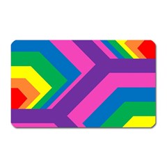 Geometric Rainbow Spectrum Colors Magnet (rectangular) by Nexatart