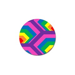 Geometric Rainbow Spectrum Colors Golf Ball Marker by Nexatart