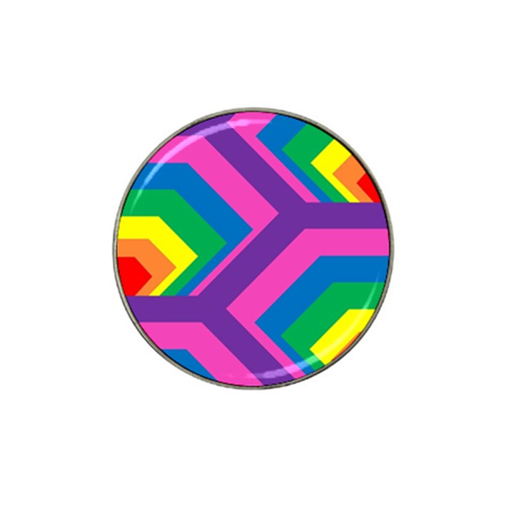 Geometric Rainbow Spectrum Colors Hat Clip Ball Marker