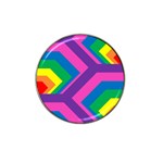 Geometric Rainbow Spectrum Colors Hat Clip Ball Marker (4 pack) Front