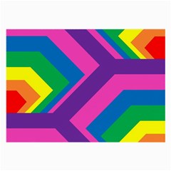 Geometric Rainbow Spectrum Colors Large Glasses Cloth (2-side) by Nexatart