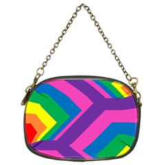 Geometric Rainbow Spectrum Colors Chain Purses (two Sides)  by Nexatart