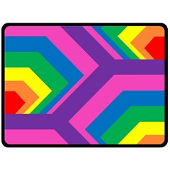 Geometric Rainbow Spectrum Colors Fleece Blanket (large)  by Nexatart