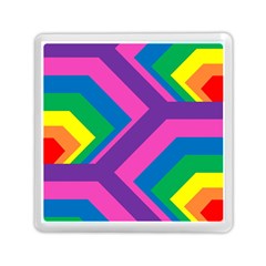 Geometric Rainbow Spectrum Colors Memory Card Reader (square)  by Nexatart