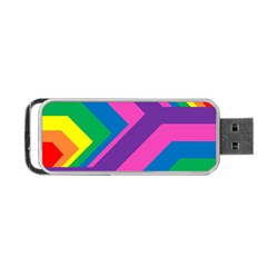 Geometric Rainbow Spectrum Colors Portable Usb Flash (one Side) by Nexatart