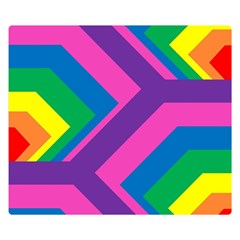 Geometric Rainbow Spectrum Colors Double Sided Flano Blanket (small)  by Nexatart