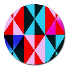 Geometric Pattern Design Angles Round Mousepads by Nexatart