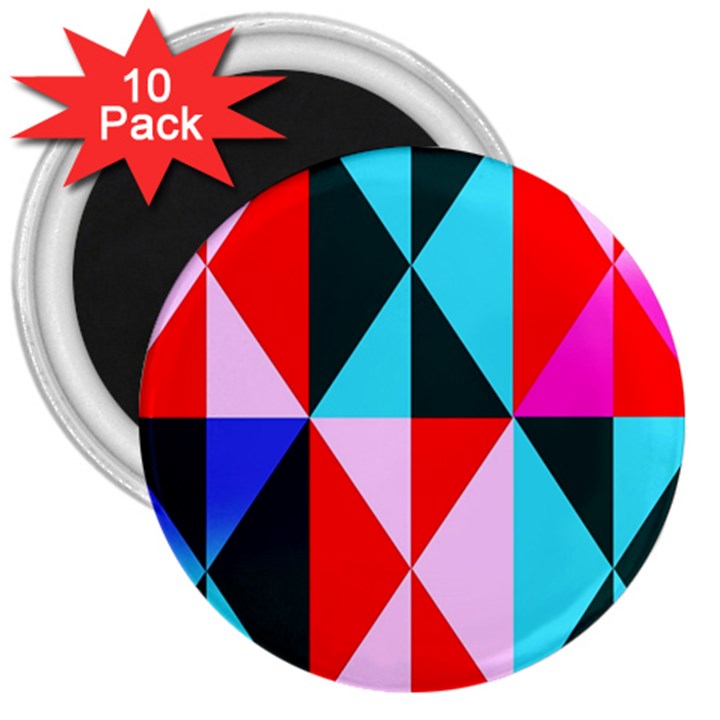 Geometric Pattern Design Angles 3  Magnets (10 pack) 